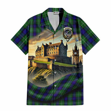 Alexander Tartan Family Crest Hawaiian Shirt with Scottish Ancient Castle Style Kid - Tartan Vibes Clothing
