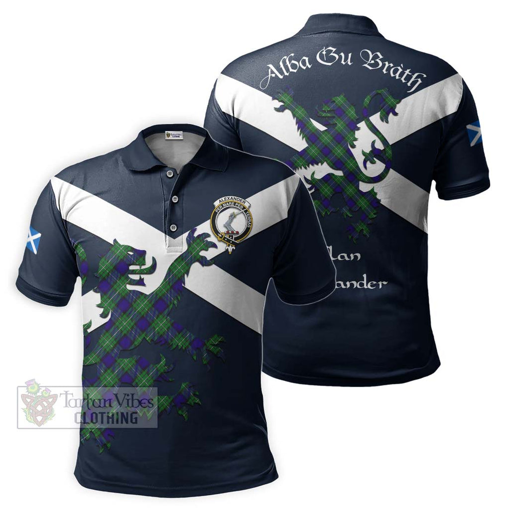 Tartan Vibes Clothing Alexander Tartan Lion Rampant Polo Shirt – Proudly Display Your Heritage with Alba Gu Brath and Clan Name