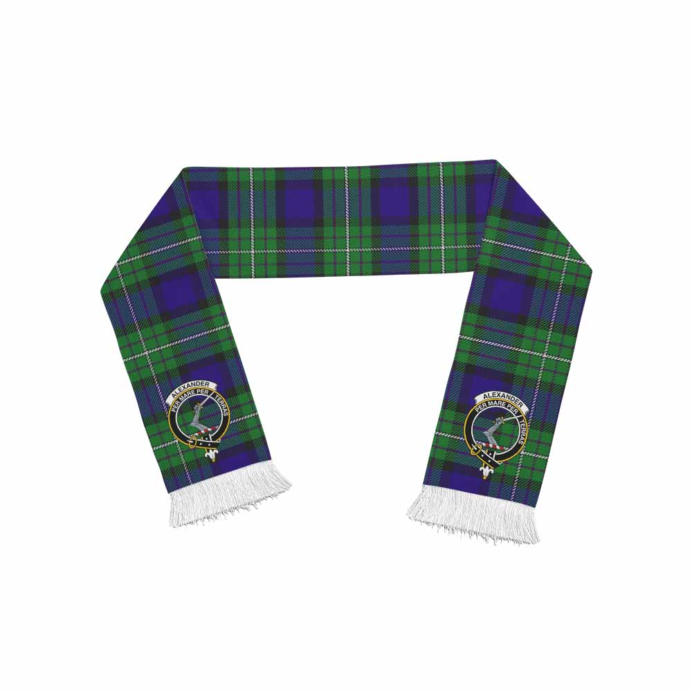 Alexander Tartan Ruffneck Scarf with Family Crest One Size 67.7*6.7 inches - Tartan Vibes Clothing