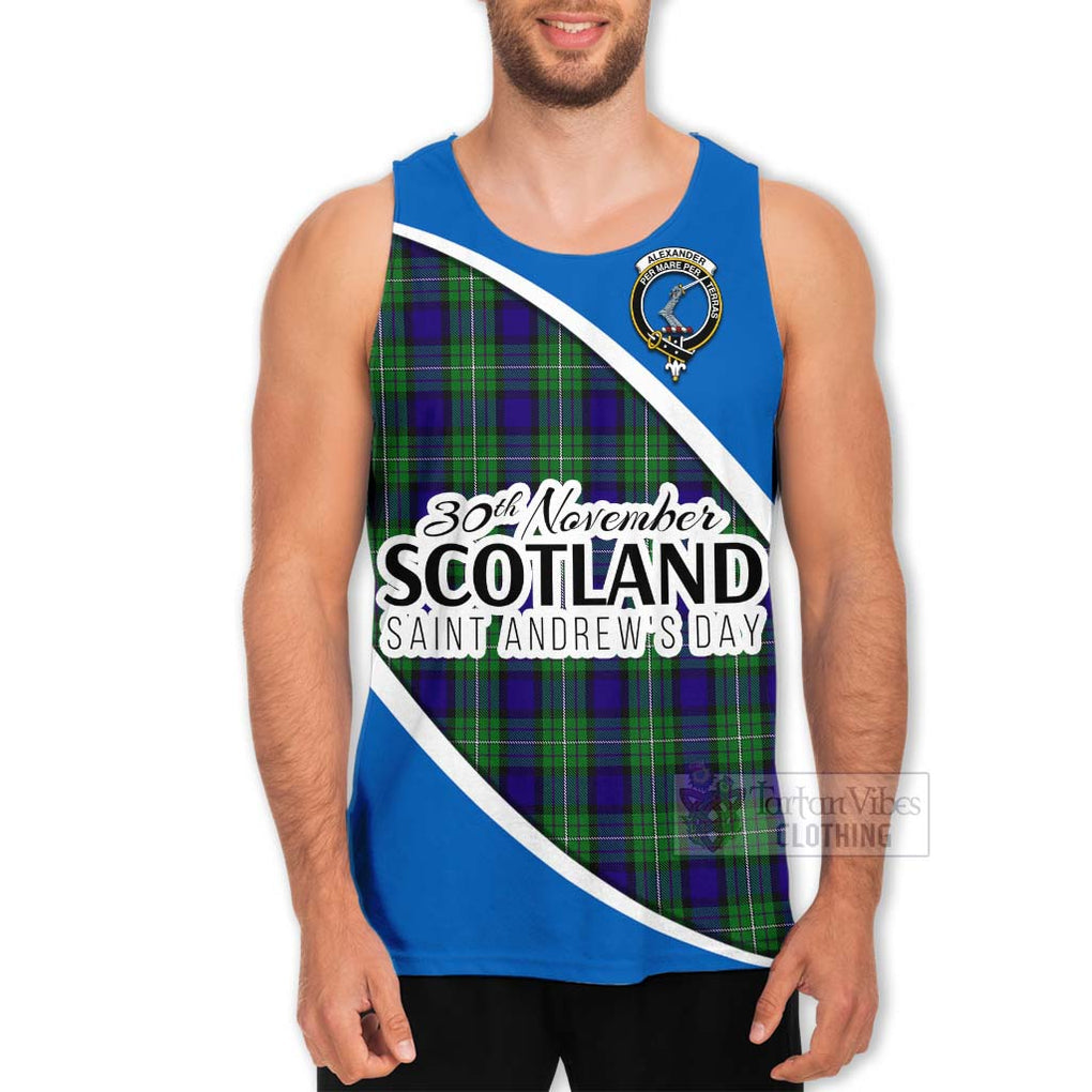 Tartan Vibes Clothing Alexander Family Crest Tartan Men's Tank Top Celebrate Saint Andrew's Day in Style