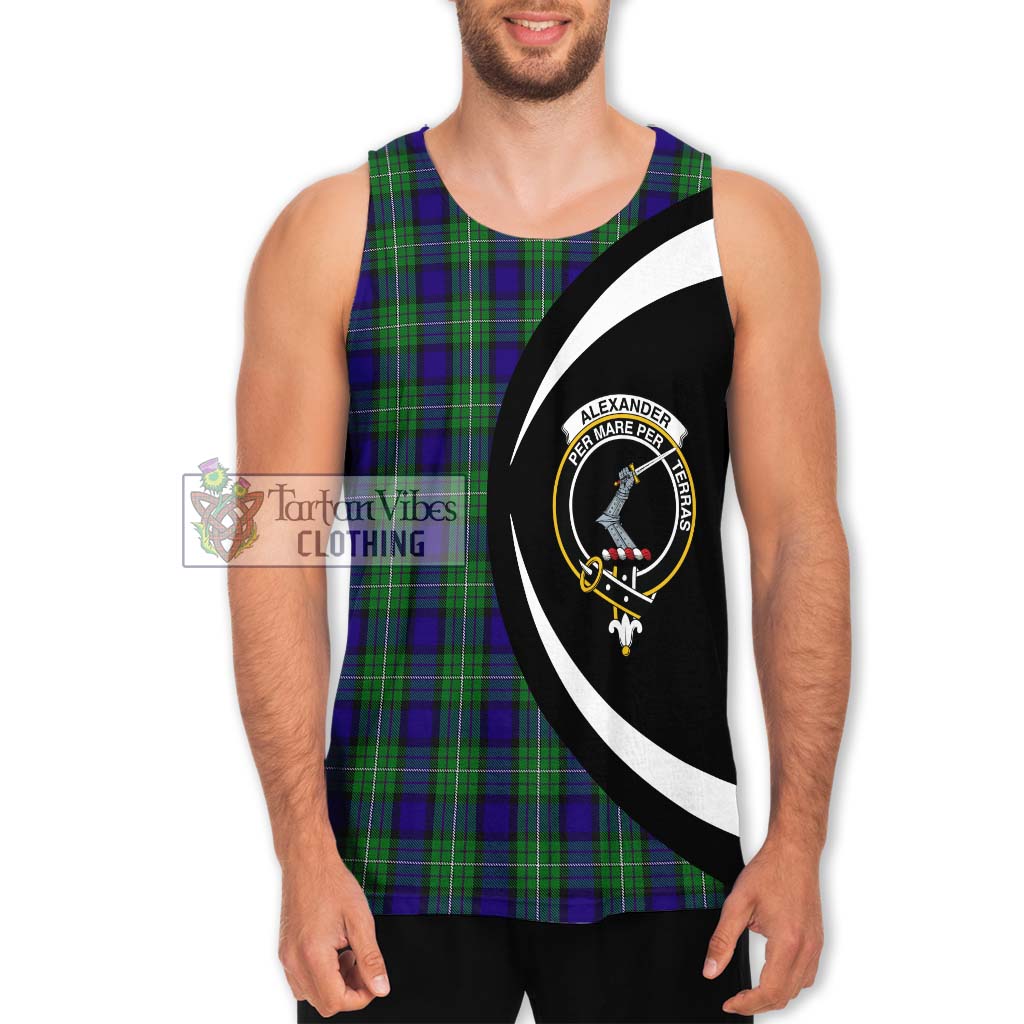 Alexander Tartan Men's Tank Top with Family Crest Circle Style Men - Tartan Vibes Clothing