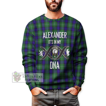 Alexander Tartan Sweatshirt with Family Crest DNA In Me Style