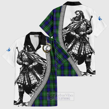 Alexander Tartan Clan Crest Hawaiian Shirt with Highlander Warrior Celtic Style Kid - Tartan Vibes Clothing