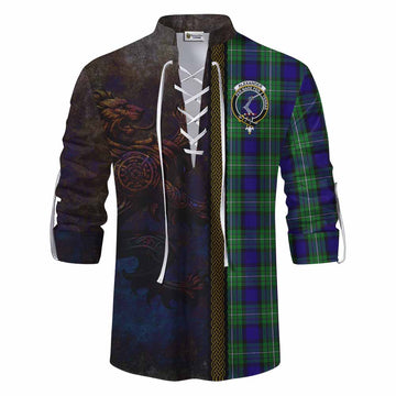Alexander Tartan Family Crest Ghillie Kilt Shirt Alba Gu Brath Be Brave Lion Ancient Style Men - Tartan Vibes Clothing