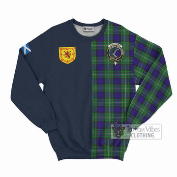 Alexander Tartan Sweatshirt Alba with Scottish Lion Royal Arm Half Style