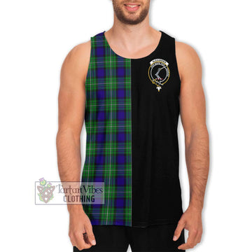 Alexander Tartan Men's Tank Top with Family Crest and Half Of Me Style