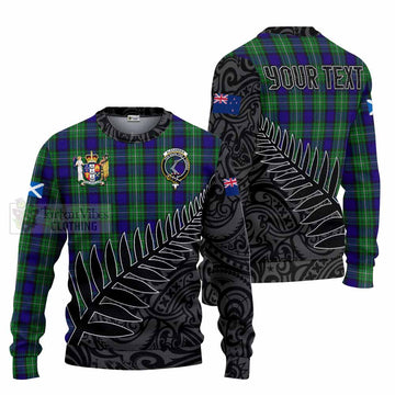 Alexander Crest Tartan Knitted Sweater with New Zealand Silver Fern Half Style