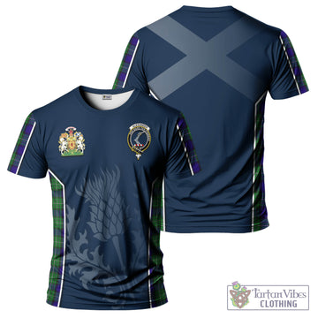 Alexander Tartan T-Shirt with Family Crest and Scottish Thistle Vibes Sport Style