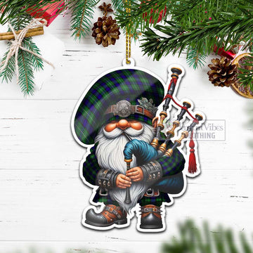 Alexander Tartan Bagpiper Gnome Christmas Ornament