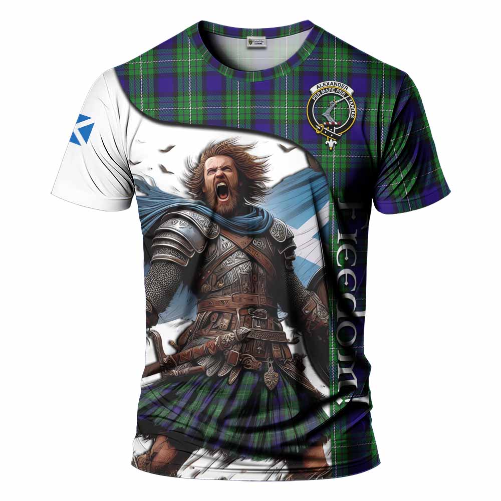 Alexander Crest Tartan T-Shirt Inspired by the Freedom of Scottish Warrior Kid's Shirt - Tartan Vibes Clothing
