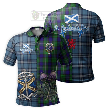 Alexander Tartan Polo Shirt Happy St. Andrew's Day Half Tartan Style Kid - Tartan Vibes Clothing