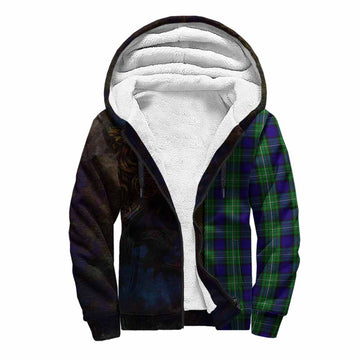 Alexander Tartan Family Crest Sherpa Hoodie Alba Gu Brath Be Brave Lion Ancient Style Unisex S - Tartan Vibes Clothing