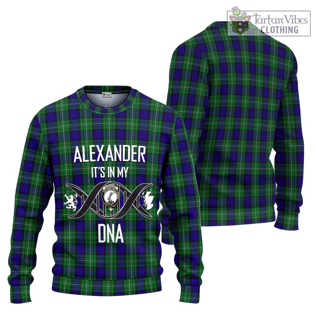 Alexander Tartan Knitted Sweater with Family Crest DNA In Me Style Unisex - Tartanvibesclothing Shop