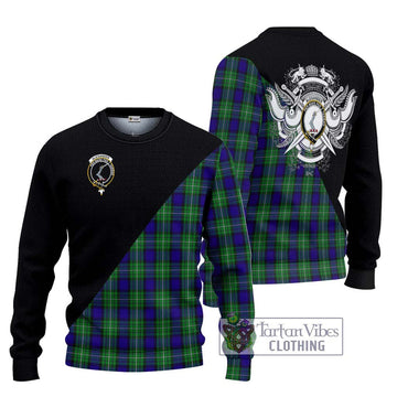 Alexander Tartan Ugly Sweater with Family Crest and Military Logo Style