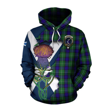 Alexander Tartan Family Crest Cotton Hoodie Scottish Thistle Celtic Inspired Pullover Hoodie XS - Tartan Vibes Clothing