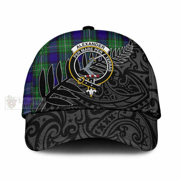 Alexander Tartan Classic Cap with New Zealand Silver Fern Half Style