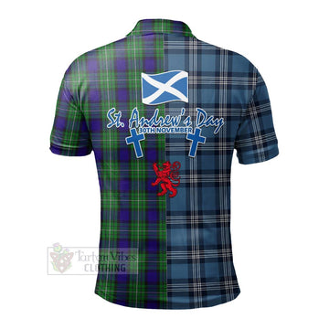 Alexander Tartan Polo Shirt Happy St. Andrew's Day Half Tartan Style - Tartan Vibes Clothing