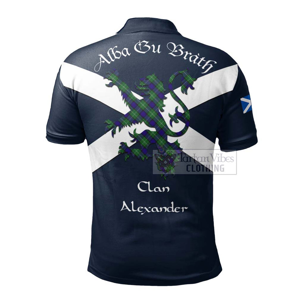 Tartan Vibes Clothing Alexander Tartan Lion Rampant Polo Shirt – Proudly Display Your Heritage with Alba Gu Brath and Clan Name