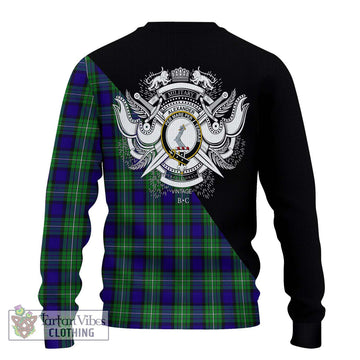 Alexander Tartan Ugly Sweater with Family Crest and Military Logo Style