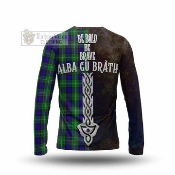Alexander Tartan Family Crest Long Sleeve T-Shirt Alba Gu Brath Be Brave Lion Ancient Style - Tartan Vibes Clothing
