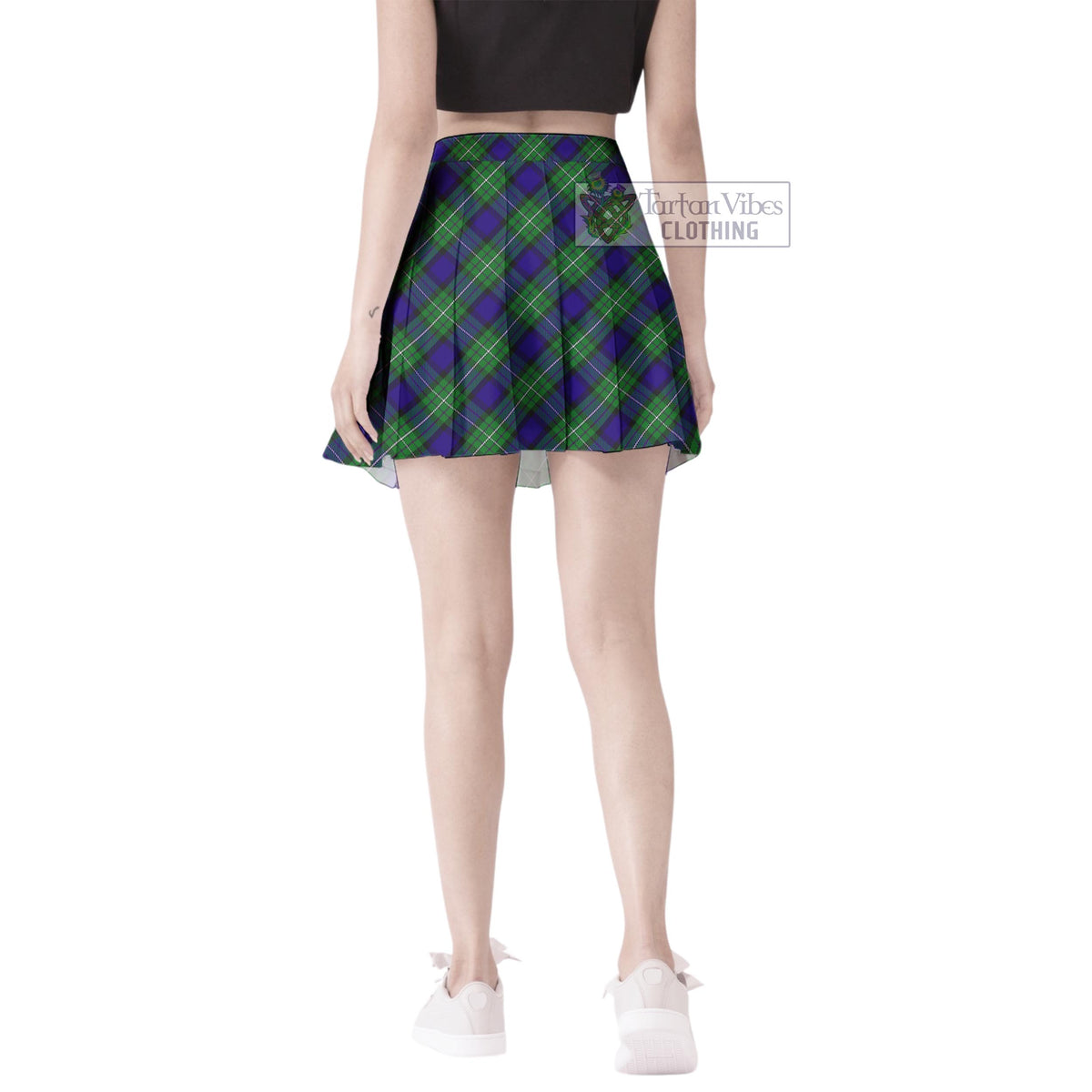 Alexander Tartan Women's Plated Mini Skirt Cross Style - Tartan Vibes Clothing