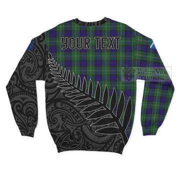 Alexander Crest Tartan Sweatshirt with New Zealand Silver Fern Half Style