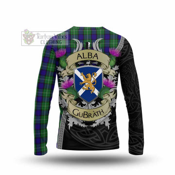 Alexander Tartan Family Crest Long Sleeve T-Shirt Lion Rampant Royal Thistle Shield Celtic Inspired - Tartan Vibes Clothing