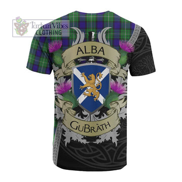 Alexander Tartan Family Crest Cotton T-shirt Lion Rampant Royal Thistle Shield Celtic Inspired - Tartan Vibes Clothing
