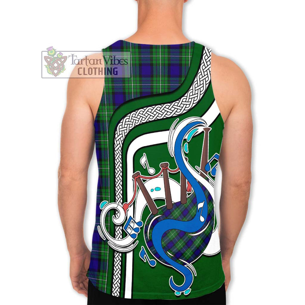 Alexander Tartan Men's Tank Top with Epic Bagpipe Style - Tartanvibesclothing Shop