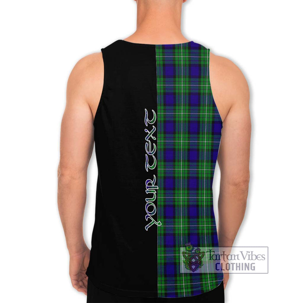 Alexander Tartan Men's Tank Top with Family Crest and Half Of Me Style - Tartanvibesclothing Shop