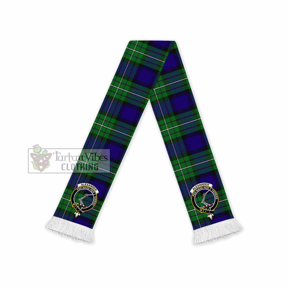 Alexander Tartan Ruffneck Scarf with Family Crest - Tartan Vibes Clothing