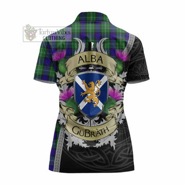 Alexander Tartan Family Crest Women's Polo Shirt Lion Rampant Royal Thistle Shield Celtic Inspired - Tartan Vibes Clothing