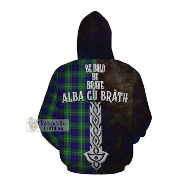 Alexander Tartan Family Crest Cotton Hoodie Alba Gu Brath Be Brave Lion Ancient Style Pullover Hoodie - Tartan Vibes Clothing