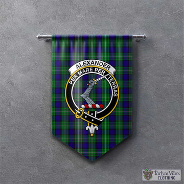 Alexander Tartan Gonfalon, Tartan Banner with Family Crest - Tartan Vibes Clothing