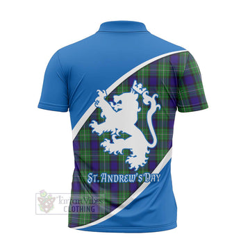 Alexander Family Crest Tartan Zipper Polo Shirt Celebrate Saint Andrew's Day in Style - Tartan Vibes Clothing