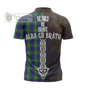 Alexander Tartan Family Crest Zipper Polo Shirt Alba Gu Brath Be Brave Lion Ancient Style - Tartan Vibes Clothing