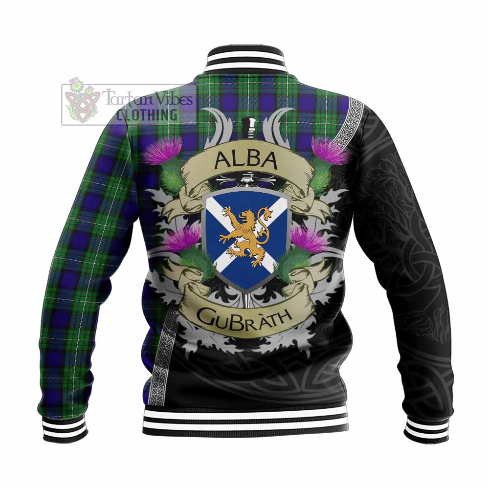 Alexander Tartan Family Crest Baseball Jacket Lion Rampant Royal Thistle Shield Celtic Inspired - Tartan Vibes Clothing
