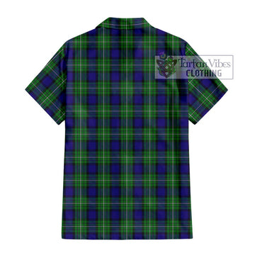 Alexander Tartan Short Sleeve Button Shirt with Family Crest DNA In Me Style