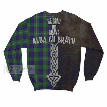 Alexander Tartan Family Crest Sweatshirt Alba Gu Brath Be Brave Lion Ancient Style - Tartan Vibes Clothing