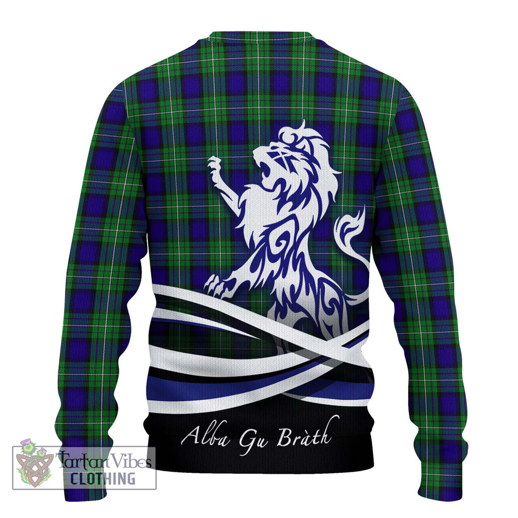 Alexander Tartan Knitted Sweater with Alba Gu Brath Regal Lion Emblem - Tartanvibesclothing Shop