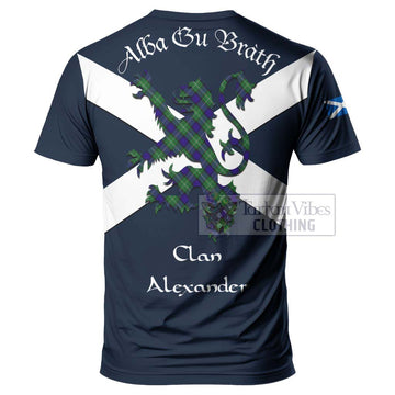 Alexander Tartan Lion Rampant T-Shirt Proudly Display Your Heritage with Alba Gu Brath and Clan Name