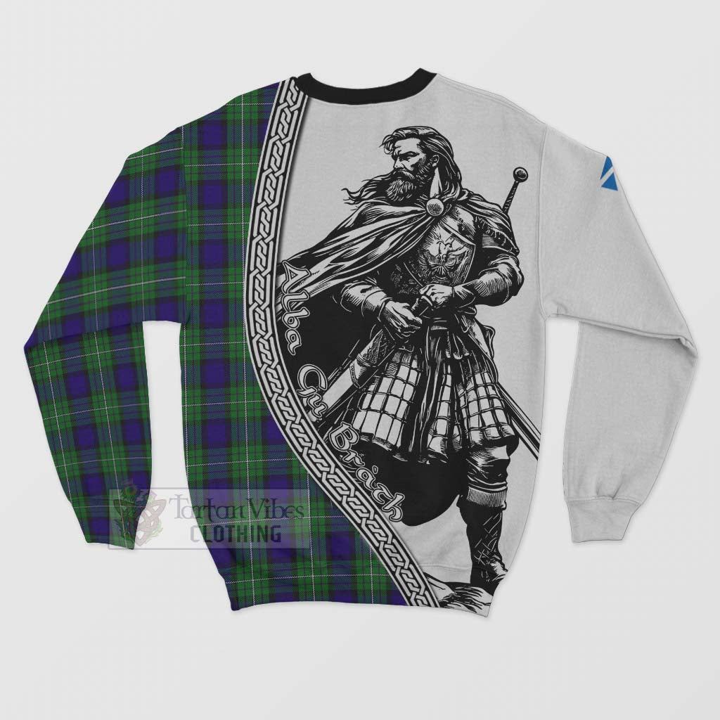 Alexander Tartan Clan Crest Sweatshirt with Highlander Warrior Celtic Style - Tartan Vibes Clothing