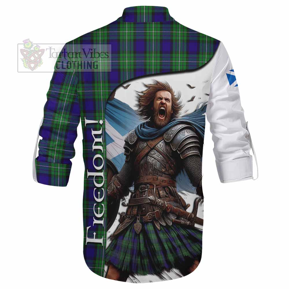 Tartan Vibes Clothing Alexander Crest Tartan Ghillie Kilt Shirt Inspired by the Freedom of Scottish Warrior