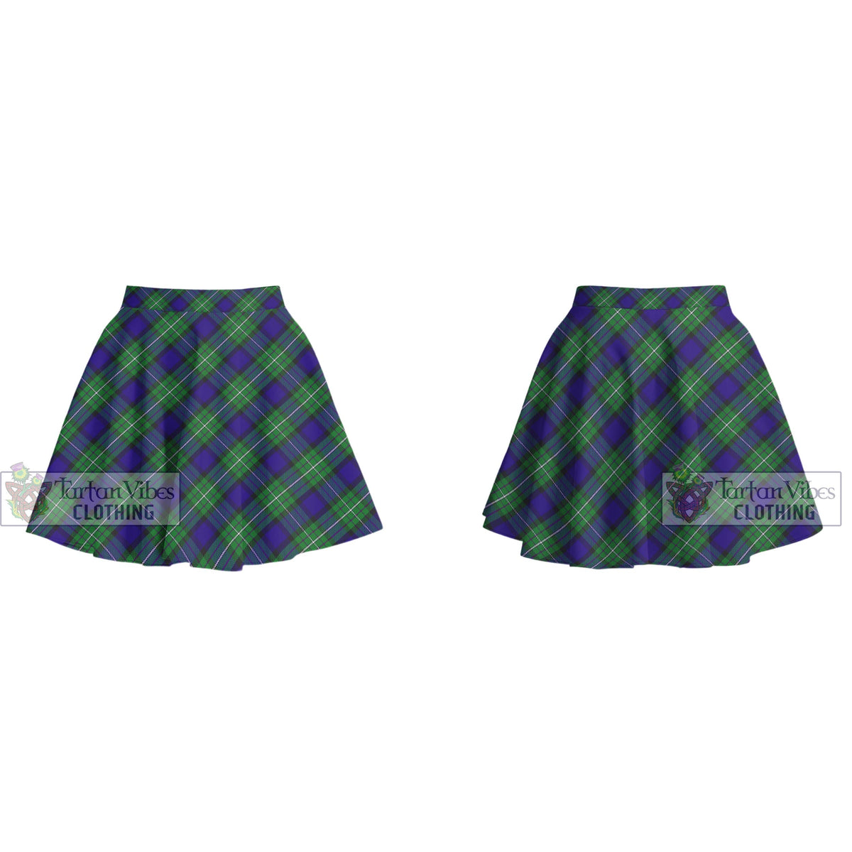 Alexander Tartan Women's Plated Mini Skirt Cross Style - Tartan Vibes Clothing