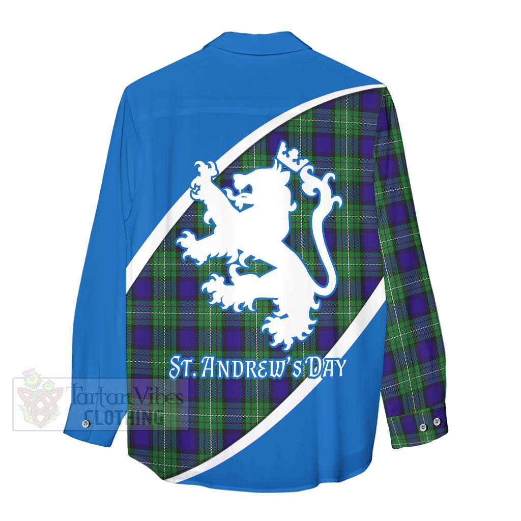 Tartan Vibes Clothing Alexander Family Crest Tartan Women's Casual Shirt Celebrate Saint Andrew's Day in Style