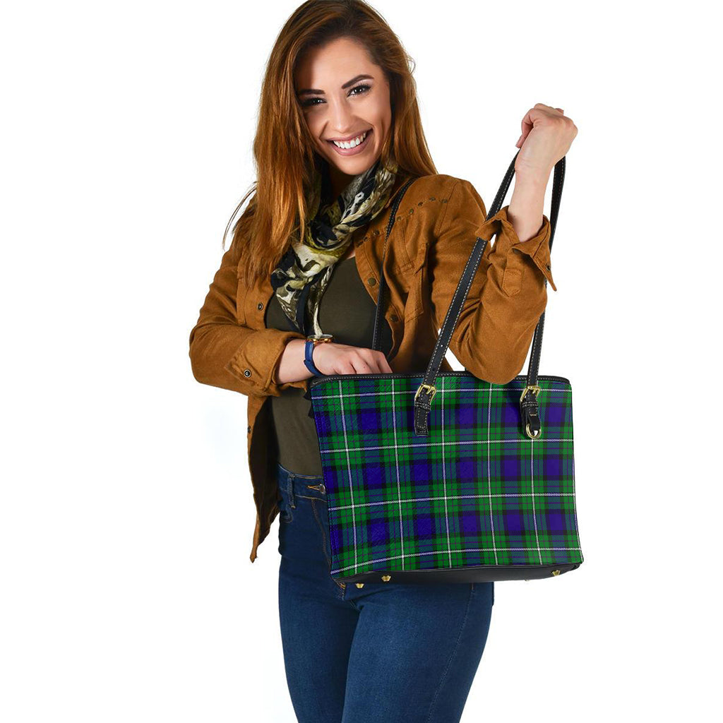 Alexander Tartan Leather Tote Bag - Tartanvibesclothing