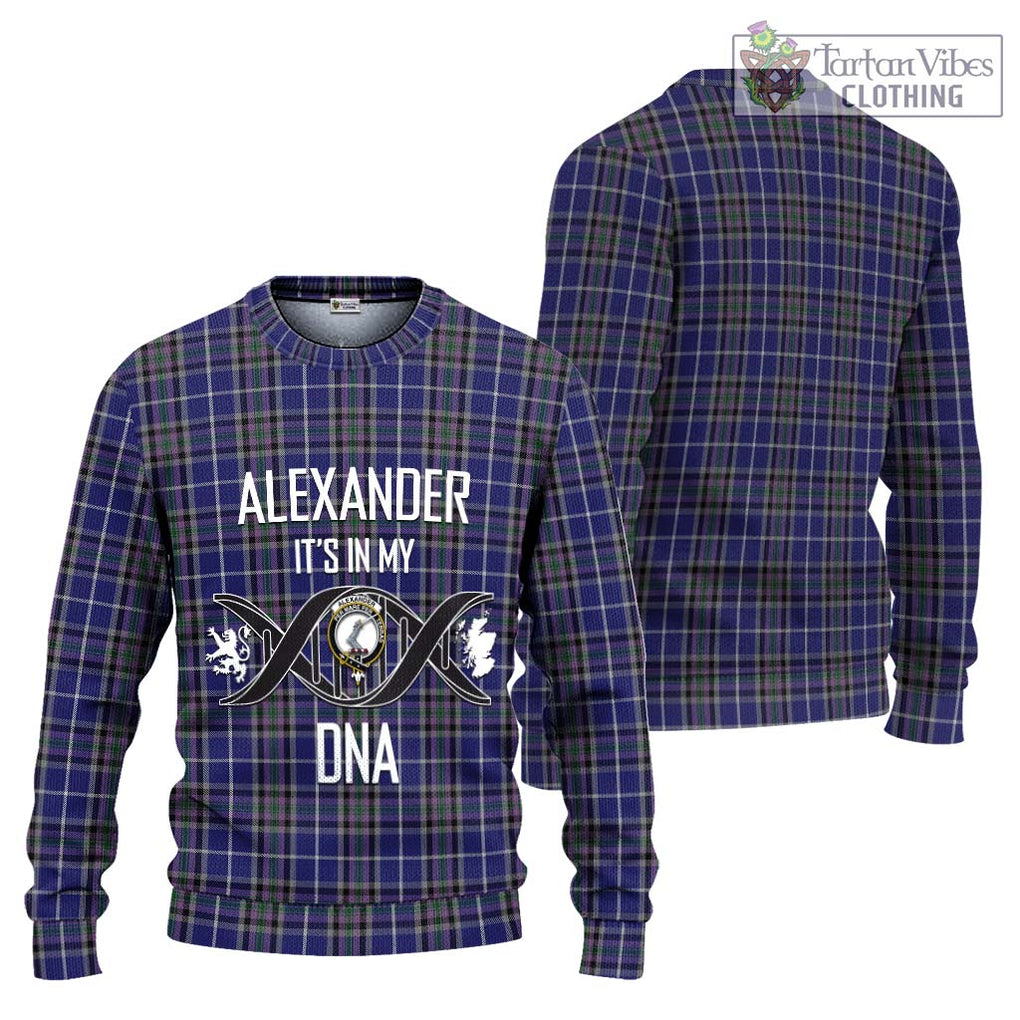 Alexander of Menstry Tartan Knitted Sweater with Family Crest DNA In Me Style Unisex - Tartanvibesclothing Shop