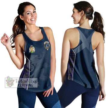 Alexander of Menstry Tartan Women's Racerback Tanks with Family Crest and Lion Rampant Vibes Sport Style