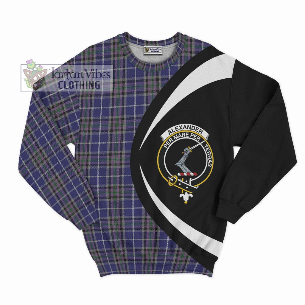 Tartan Vibes Clothing Alexander of Menstry Tartan Sweatshirt with Family Crest Circle Style