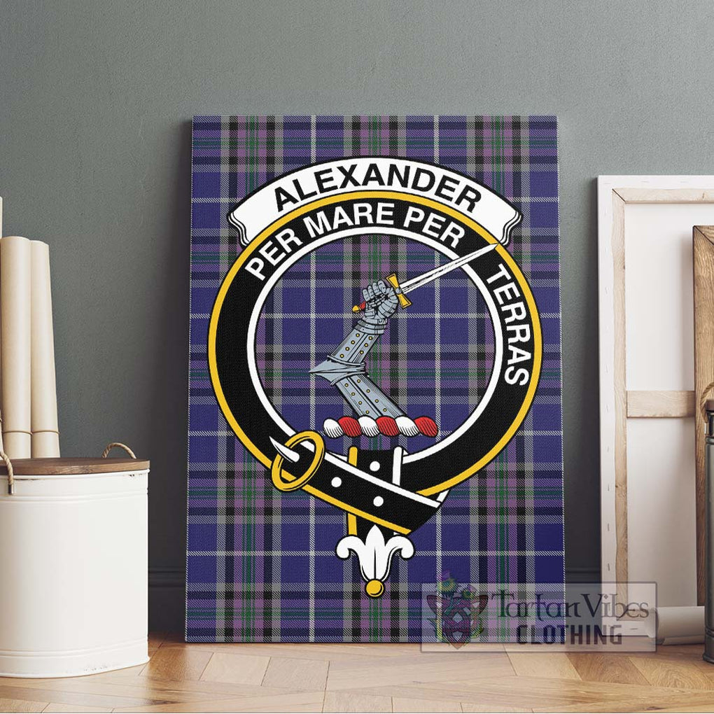 Alexander of Menstry Tartan Canvas Print Wall Art with Family Crest Without Frame - Tartan Vibes Clothing